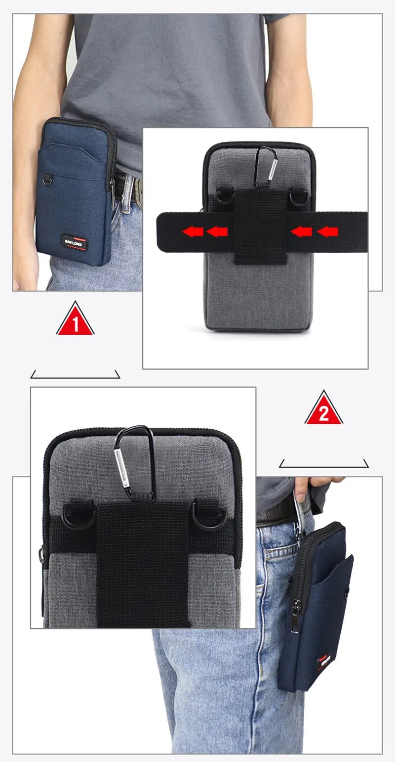 Women or Men's Single/double Layer Waterproof Waist Bag Purse.