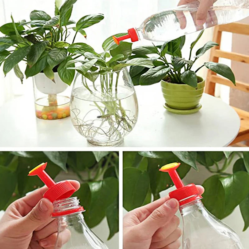 Plant Watering Spray-Head Attachment That Fits Soft Drink Bottles.