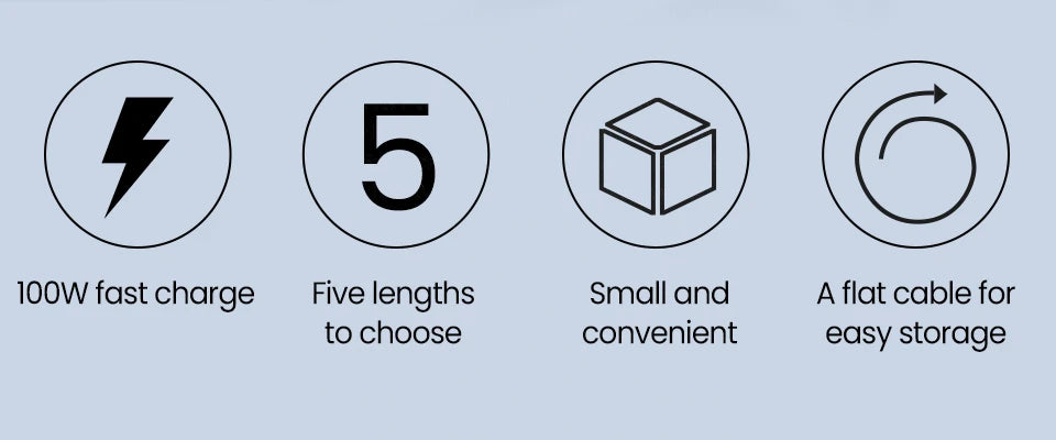 3in1 Retractable Fast Charge USB To 8 pin/Type C 6A 100W USB Cable for iPhone 14 13 12 Pro Max