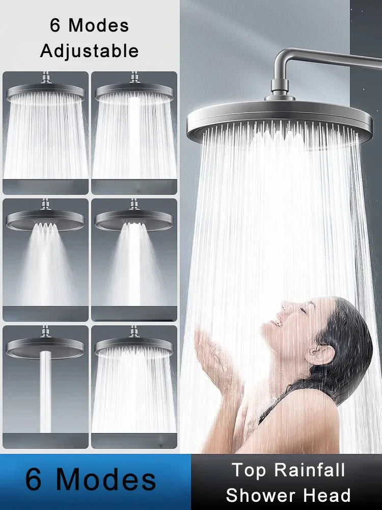 6 Mode 230mm Big Panel Showerhead