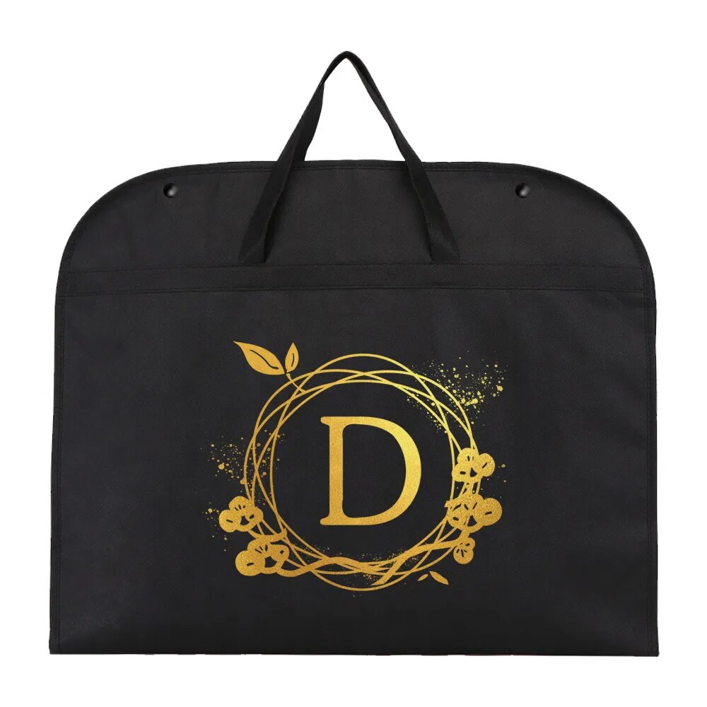 Dustproof Hanging Garment Bag With Monogram Decorative Wreath Initials