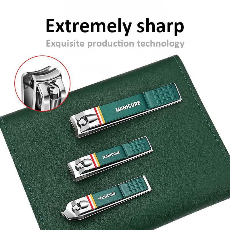 12-16pcs Stainless Steel Manicure Set With Folding Bag.