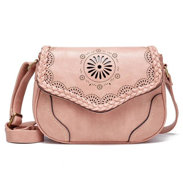 Annmouler Ladies leather crossbody handbag.