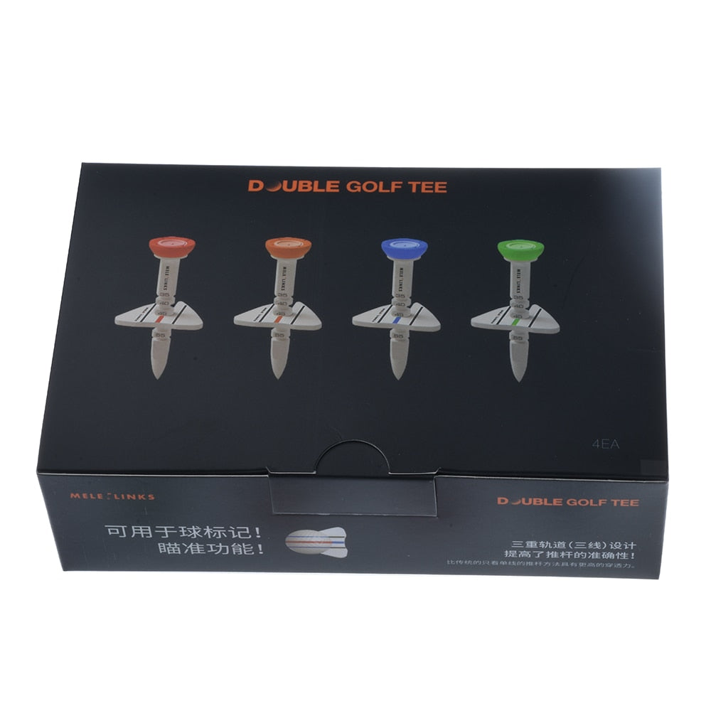 1pc Plastic Adjustable Golf Tee. Comes in Red, Orange, Blue and Green.