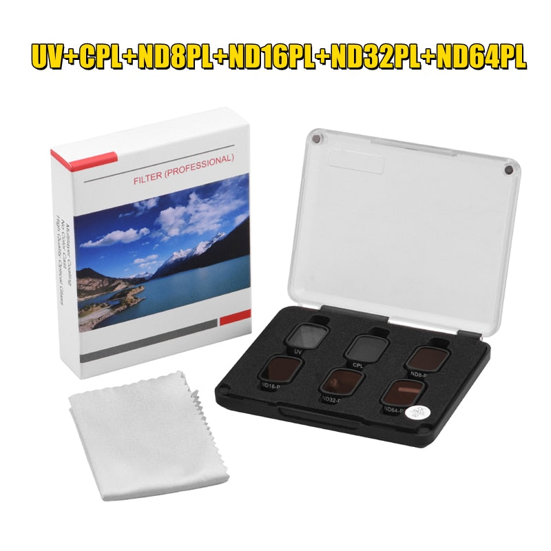 BRDRC UV CPL ND8 Neutral Density Lens Filters For DJI MINI 3 PRO Drone Camera.