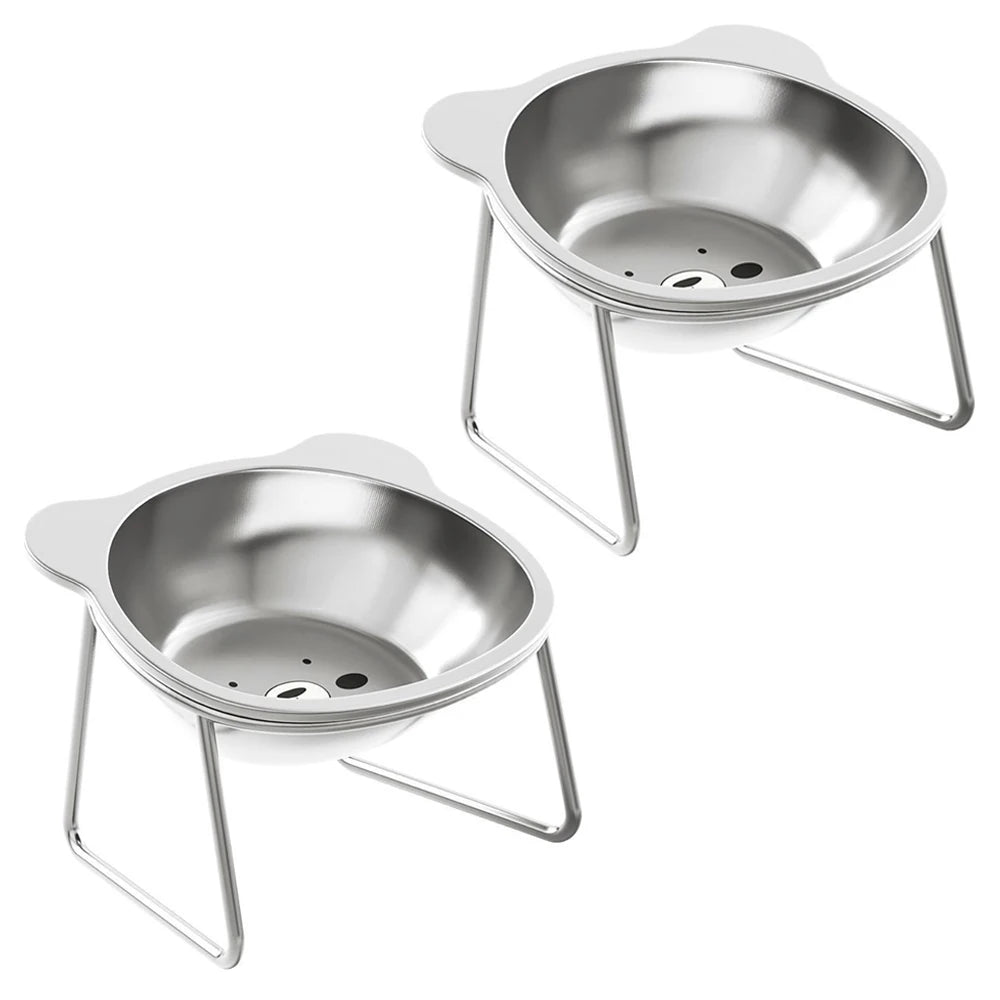 Raised Stainless Steel Pet Bowls