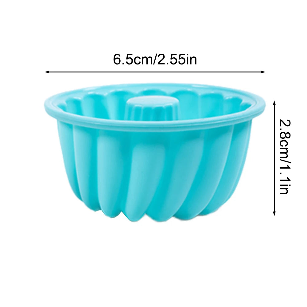 6PCS Silicone High Temperature Easy To Release Baking Cake Molds