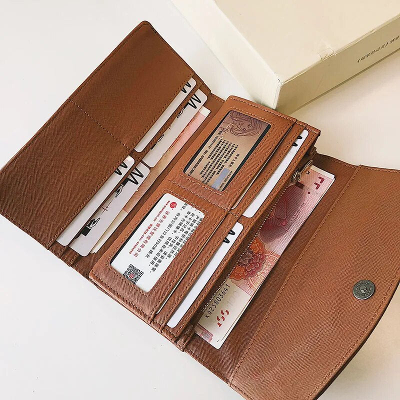 Women's Trifold Leather Wallet.
