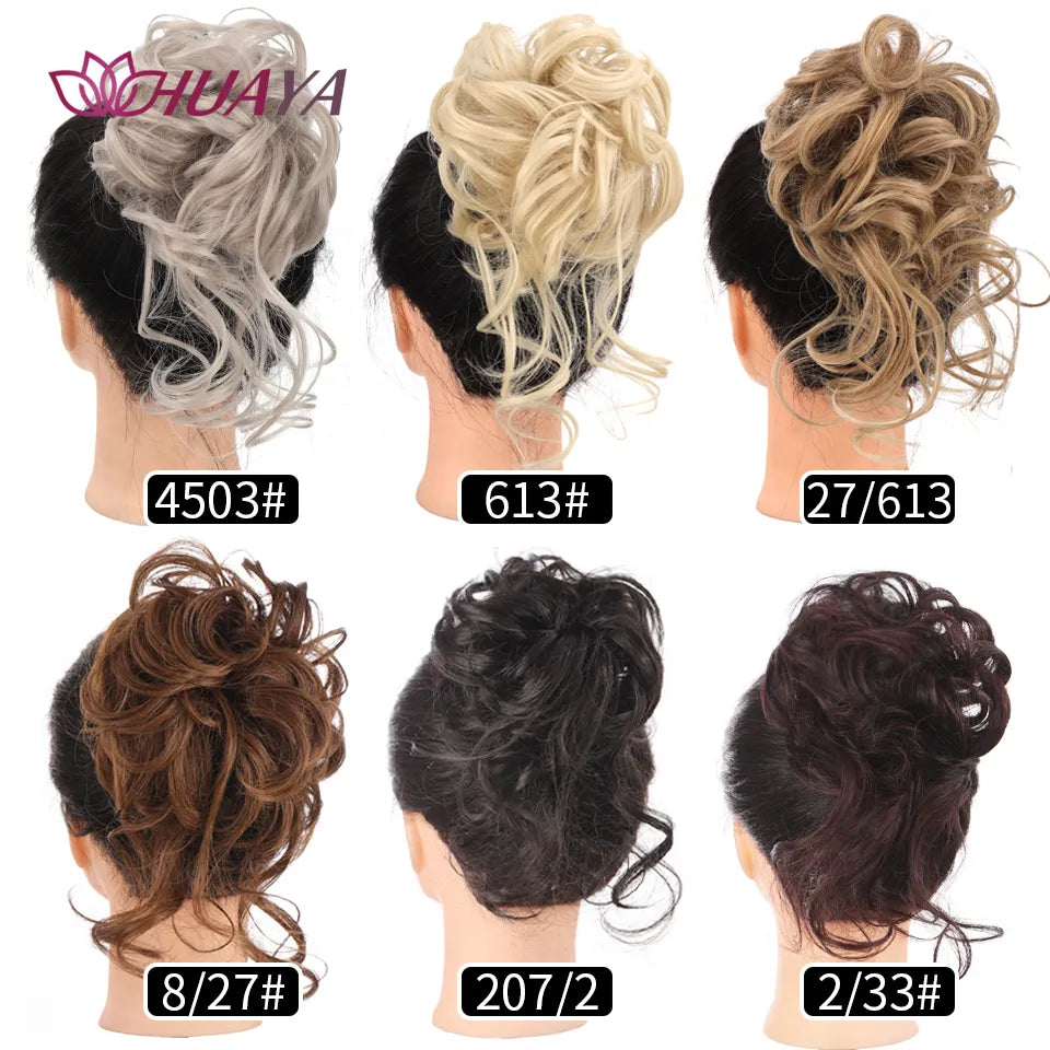 HUAYA Synthetic Curly Hairpieces With Clips.