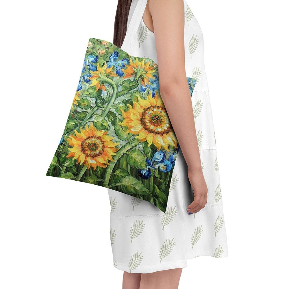 Van Gogh Oil Painting Canvas Shoulder Bags.