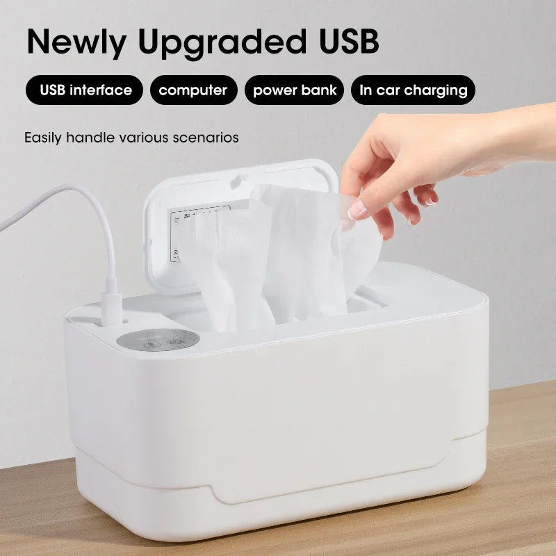 USB/LED Baby Wet Wipe Warmer Dispenser
