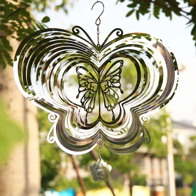 3D Rotating Butterfly Wind Spinner.
