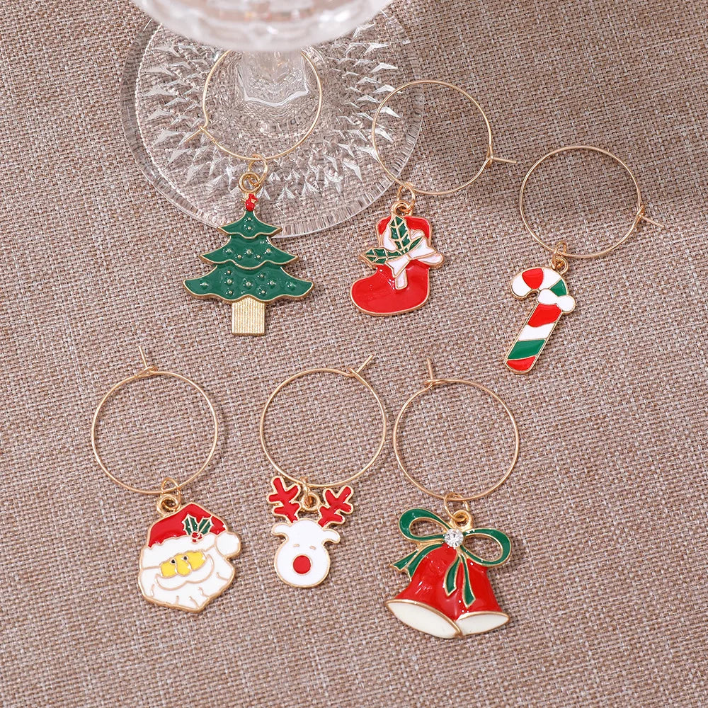 Christmas Wine Glass Charms