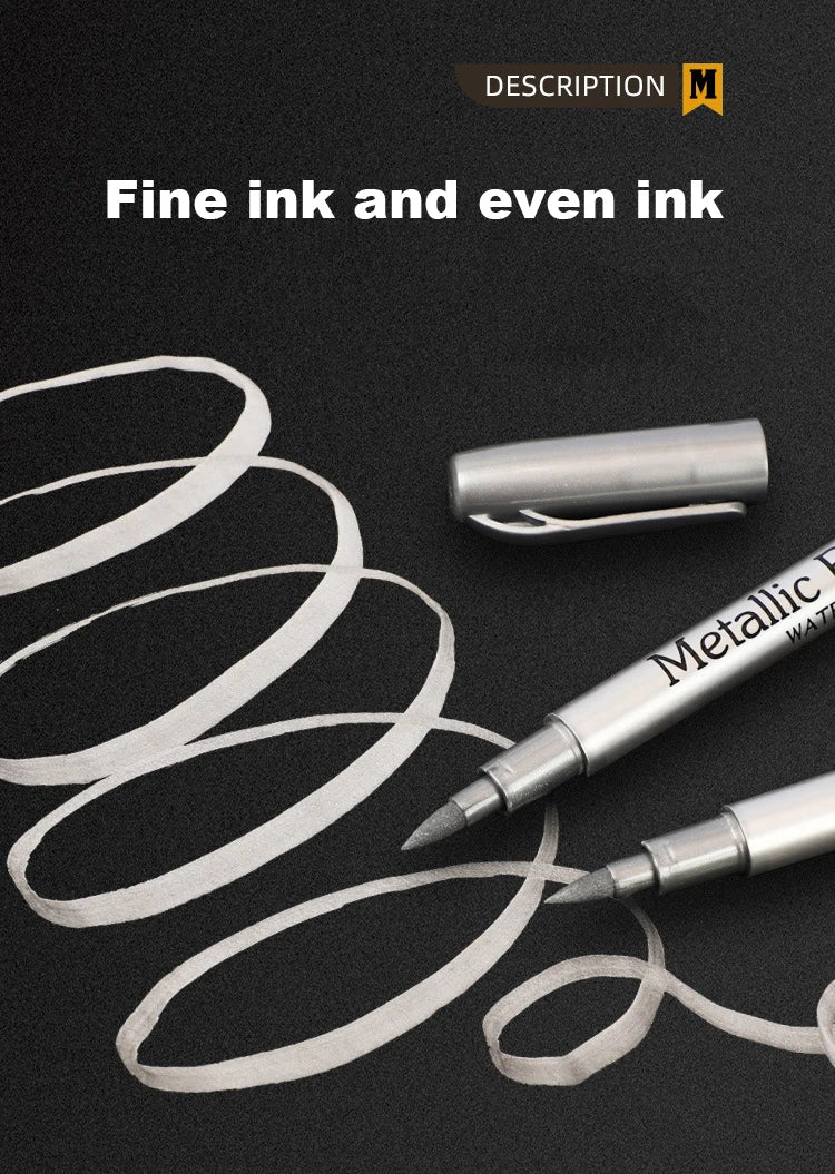 Gold Or Silver 2/1Pc  Metallic Permanent Art Marker