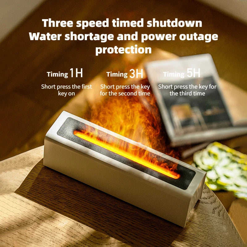USB Realistic Fire Flame Aromatherapy cool Mist Or Essential Oil Diffuser