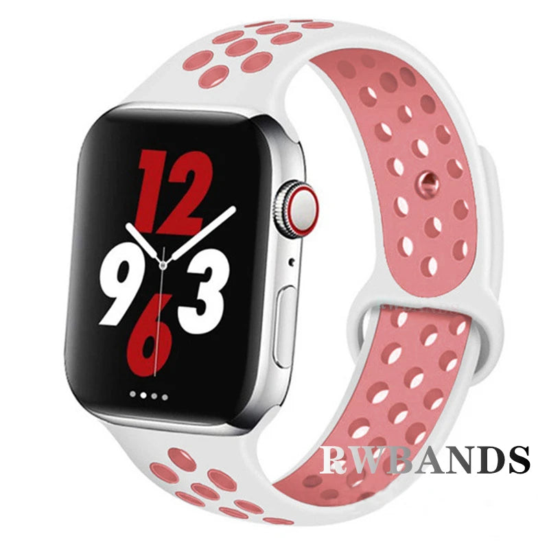 Sport Strap for Apple Watch Band 46mm 44mm 40mm 42-38-41mm 45mm Series 10 9 8 7 6 SE 5 3 Ultra 2 49mm
