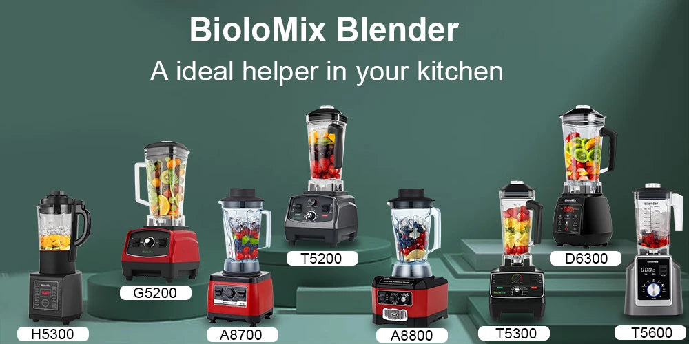 BioloMix 3HP 2200W Heavy Duty Commercial Grade Blender With BPA Free 2L Jar