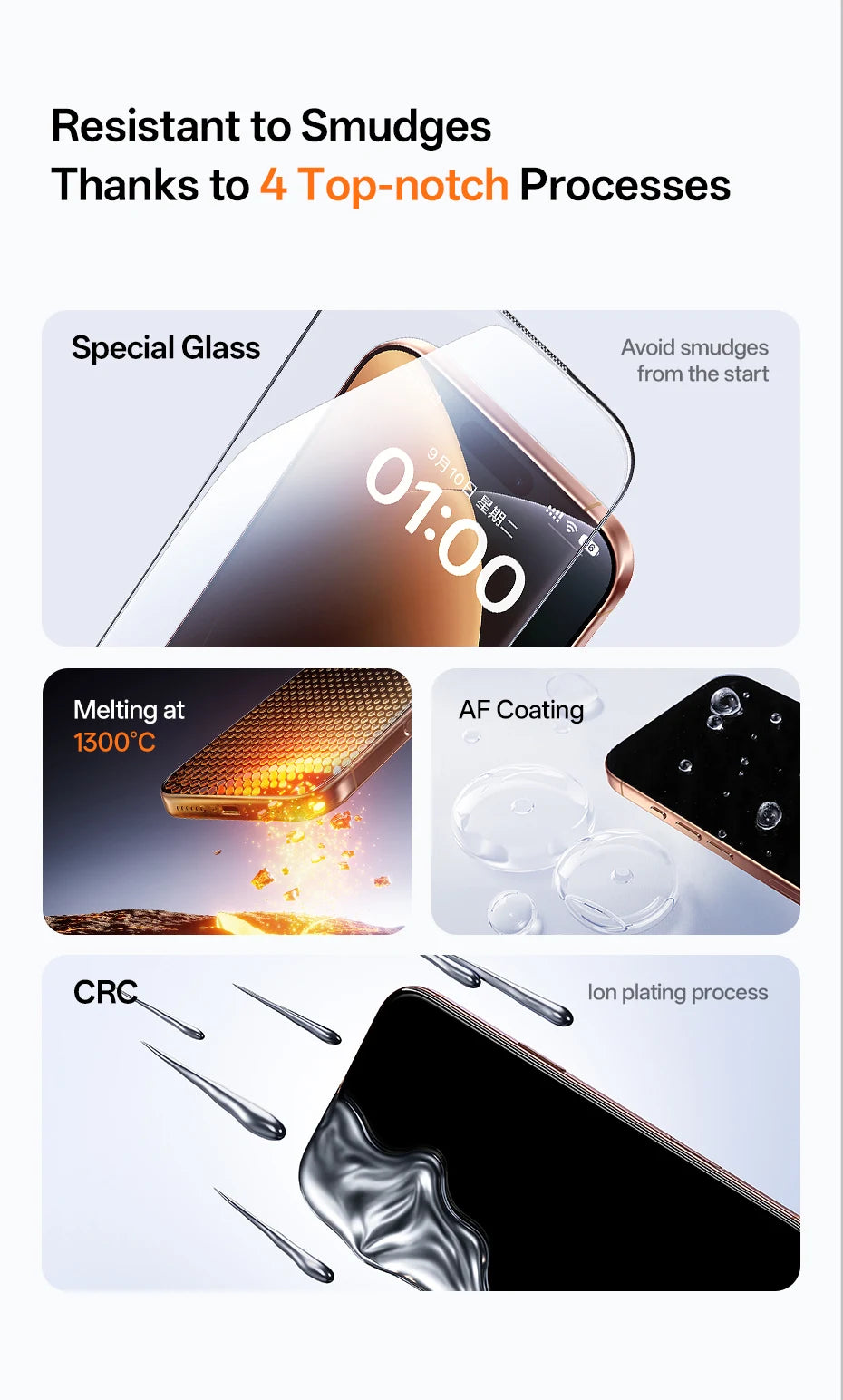 Baseus Crystalline HD Tempered Glass Screen Protector for iPhone 17 Pro Max