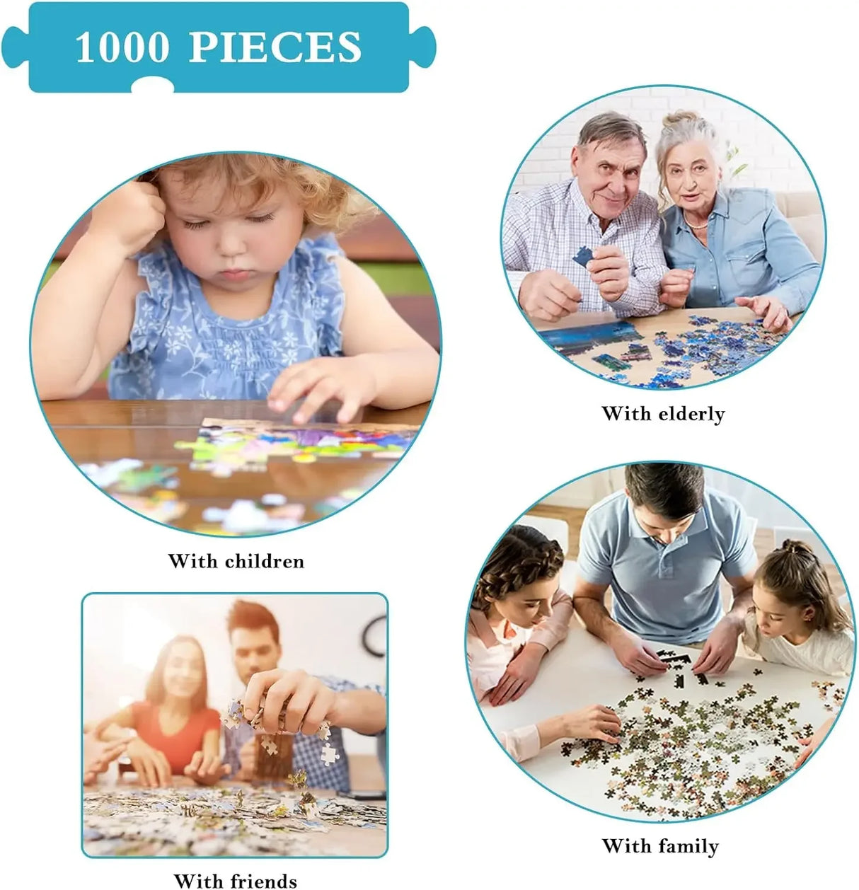 120/300/500/1000 House With Flowers in Mountains Wooden Puzzles