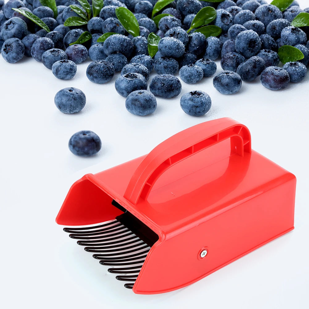 Ergonomic Plastic Berry Picker Rake with Metal Comb