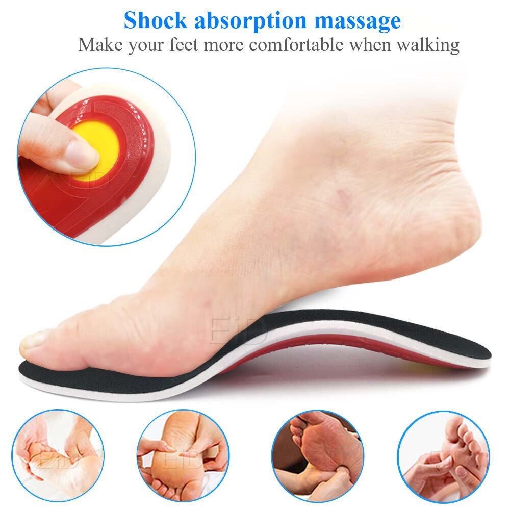 Unisex EiD Premium Orthotic Gel High Arch Support Insoles.