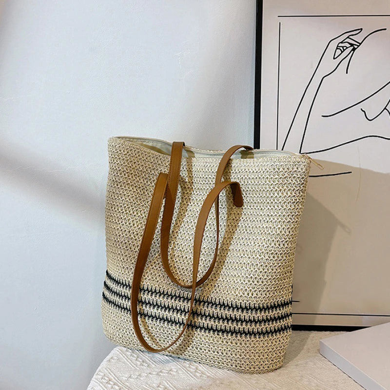 Women's Classic Straw Woven Beach Bag