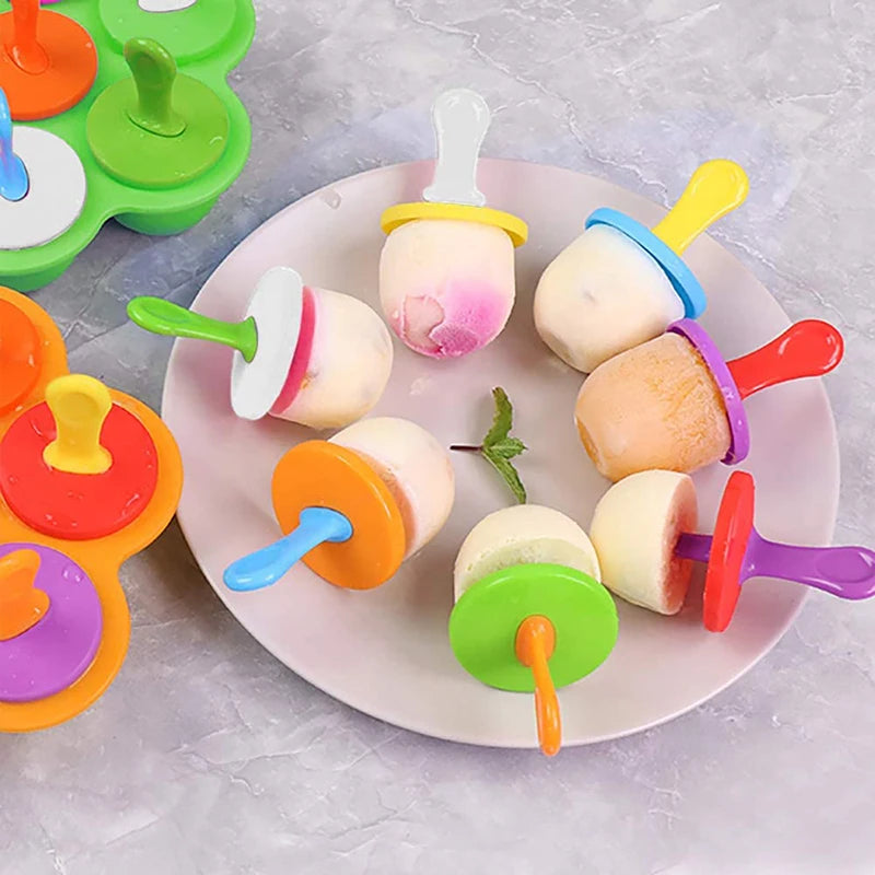 7 Hole Silicone Molds For Popsicles Ice Cream Or Yogurt Treats