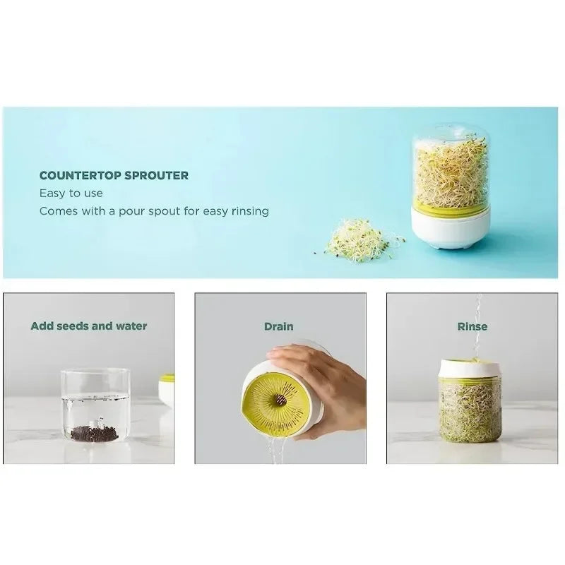 Reusable Seed Growing Container For Fresh Sprouts