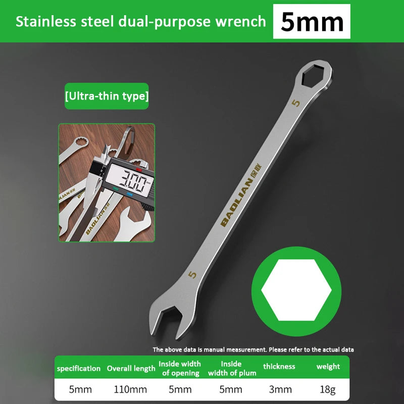5-32MM Ultra-thin Universal Open End Wrenches