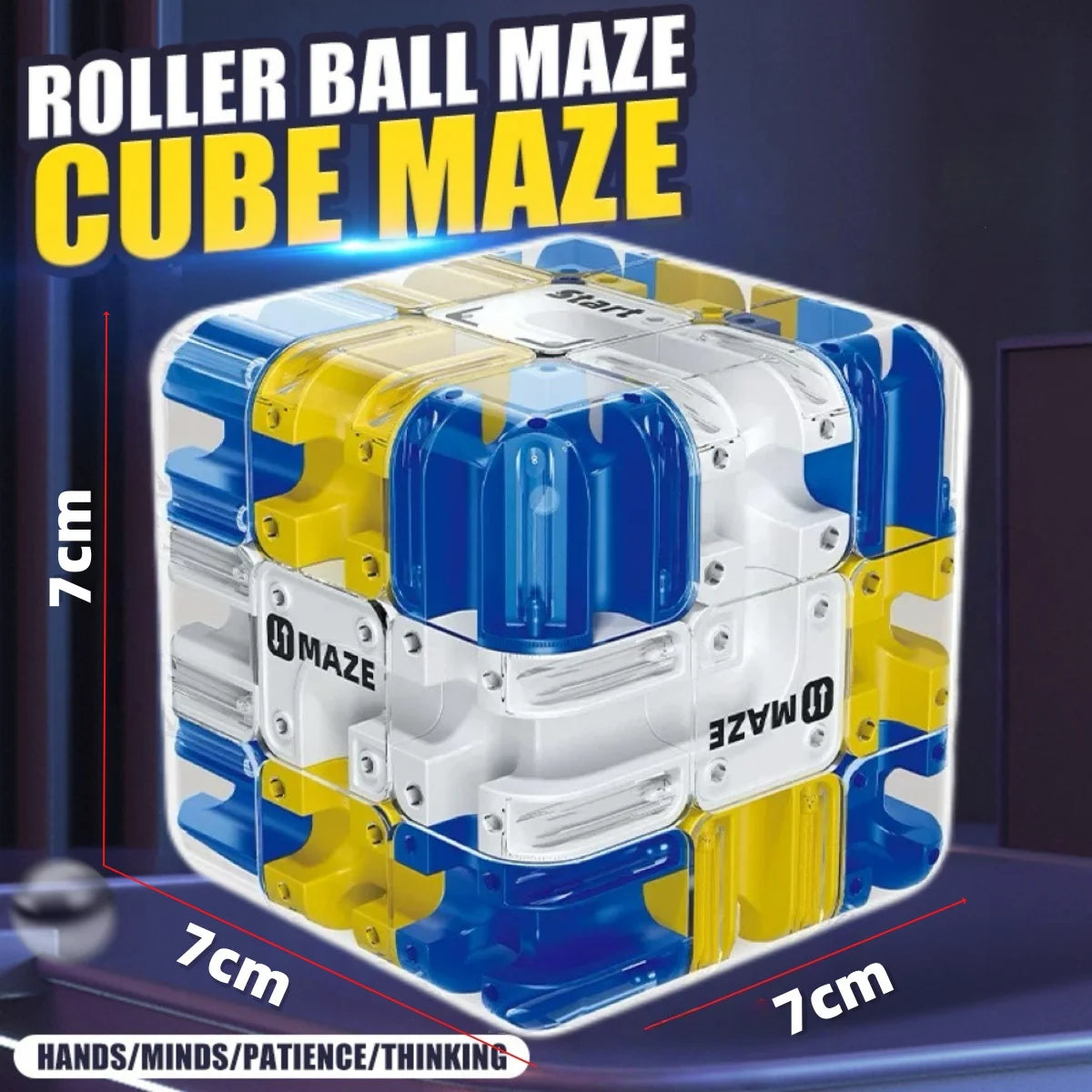 3D Ball Rolling Maze Puzzle Cube For Children Or Adults