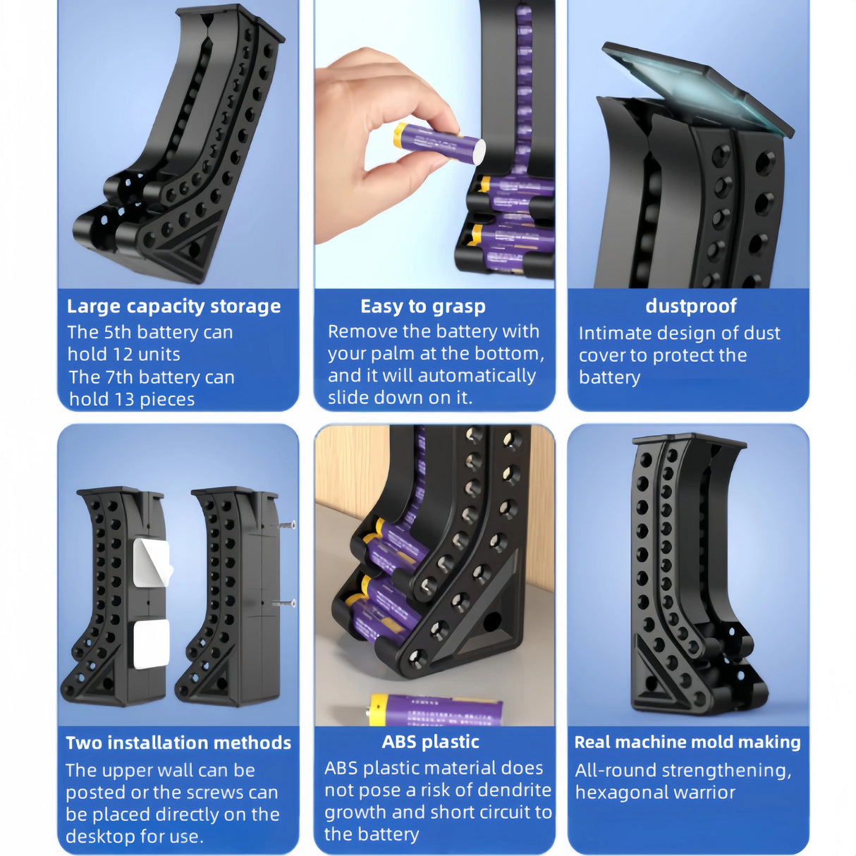 AA/AAA Wall-Mounted Battery Dispenser