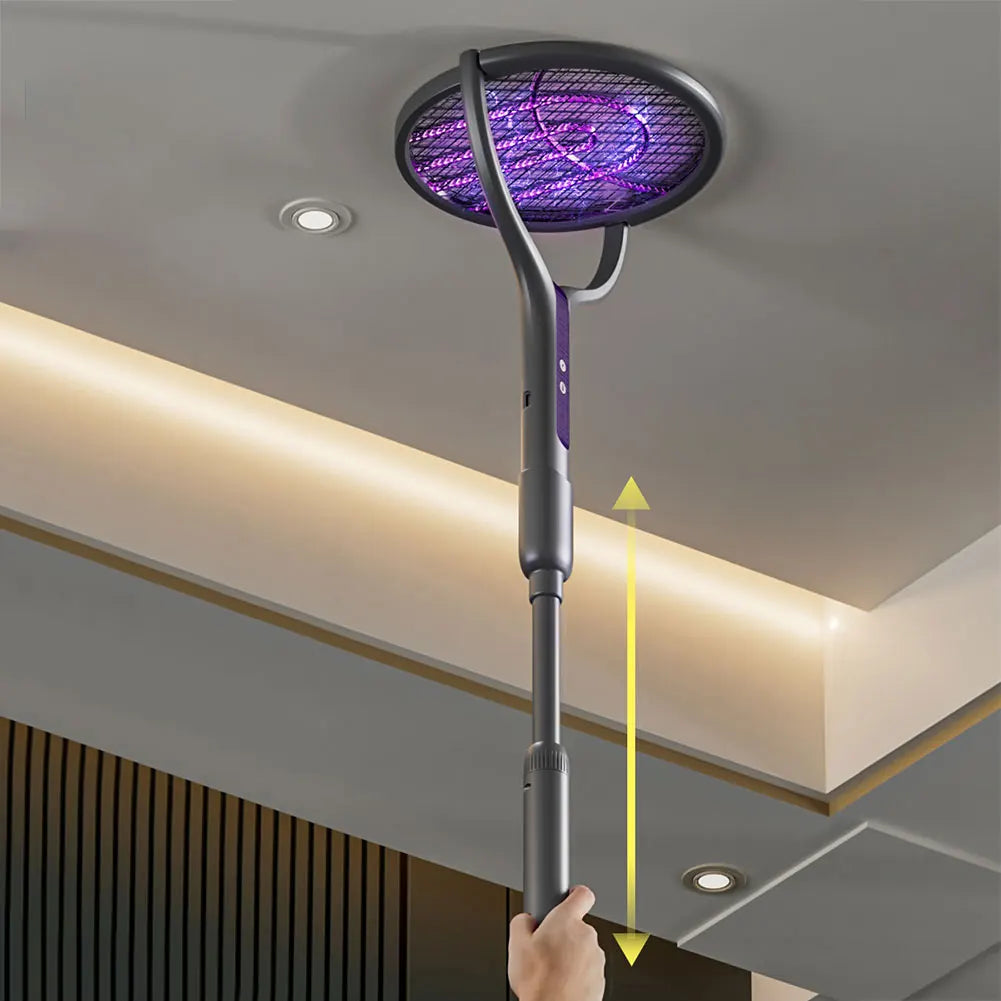Rechargeable Long Or Short Electric 2 in 1 Fly And Mosquito Zapper With Rotating Head