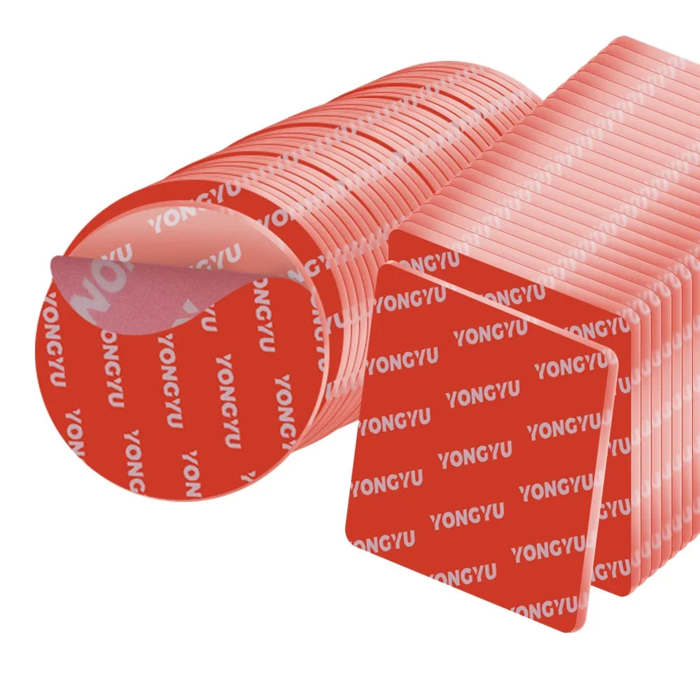 10PCS Double Sided Heavy Duty 40/80MM Clear Removable Tape