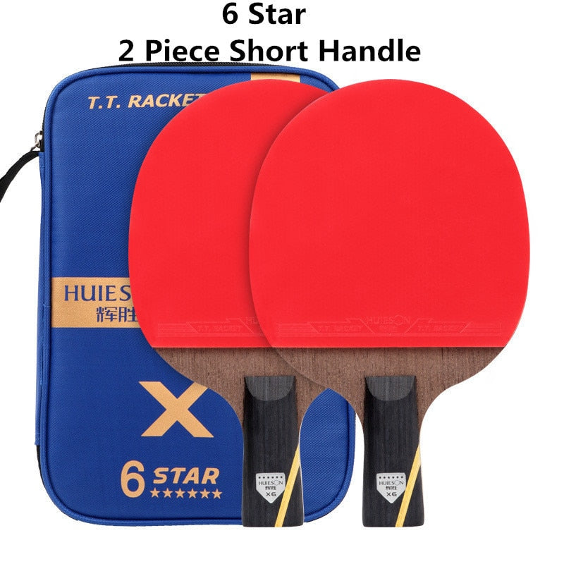 HUIESON 5/6 Star 2Pcs Carbon Table Tennis OR Ping Pong Racket.