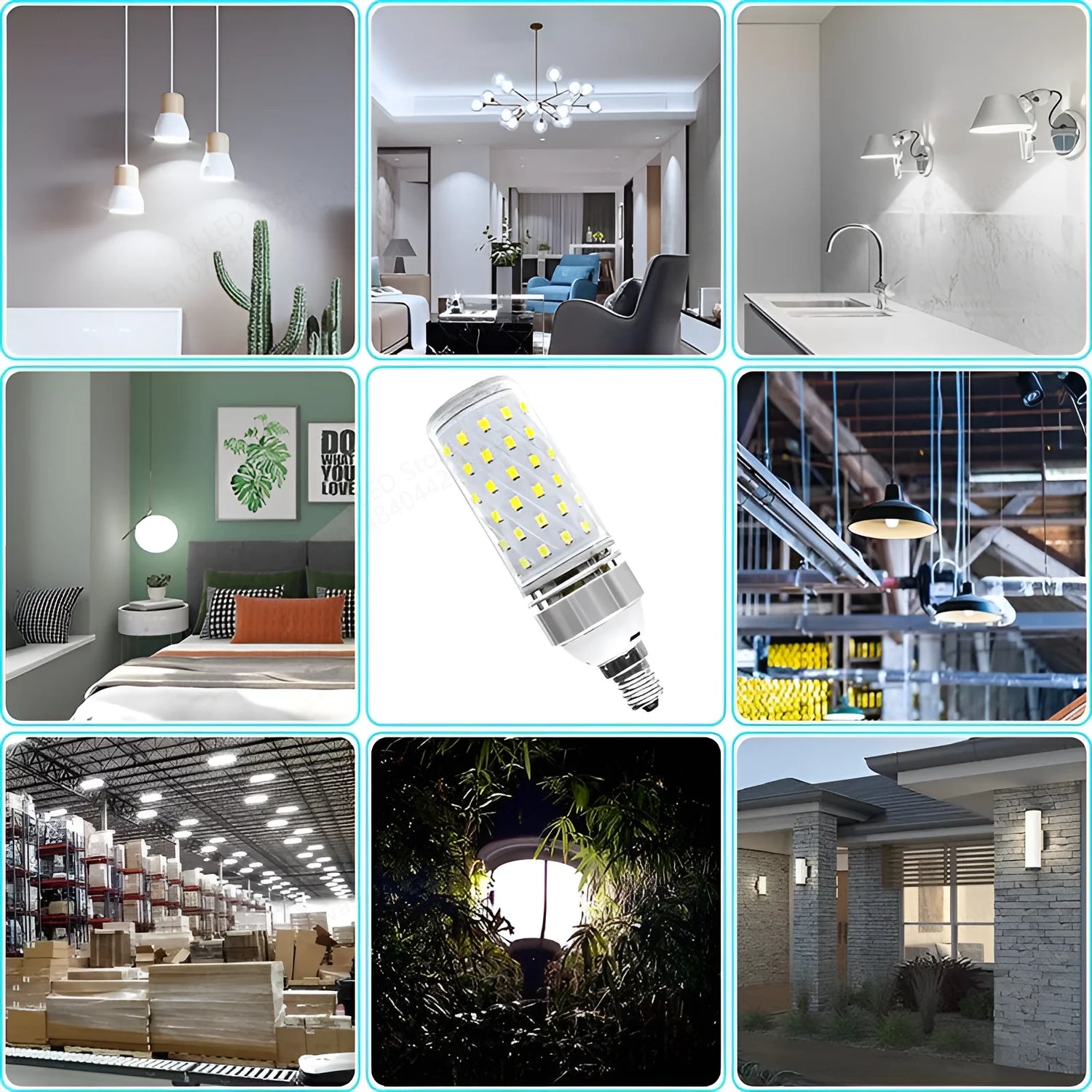 NEW Corn LED Bulb  12W 16W 20W 24W 40W Super High power E14 E27 B22  AC220V 110V 85-265V  No Flicker