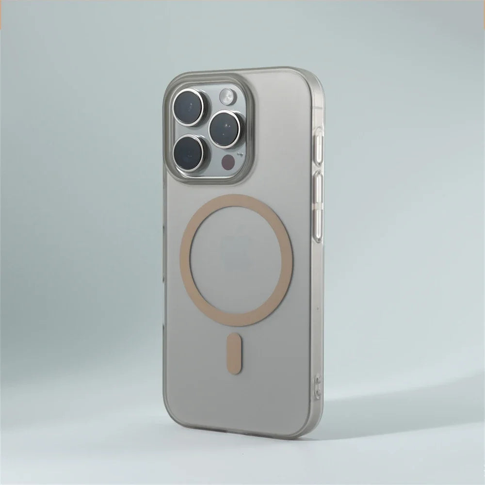 1.0 MM Ultra Thin Matte Magnetic Wireless Charge Hard PC Case For iPhone 17 16 15 14 Pro Max