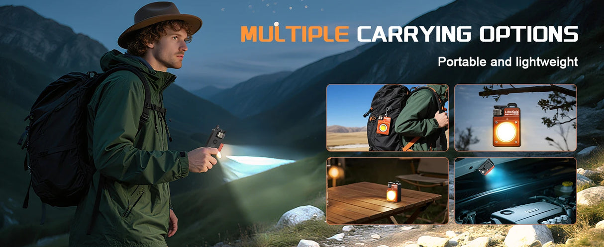 LiitoKala 20-3500LM 3000MAH Rechargeable Multifunctional Keychain Flashlight