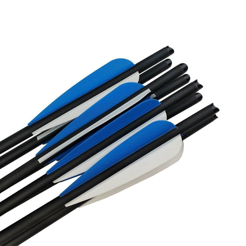 12pcs Archery Carbon Arrow 16/17/18/20/22inch Crossbow Bolts Diameter 8.8mm Arrows for Outdoor Shooting.