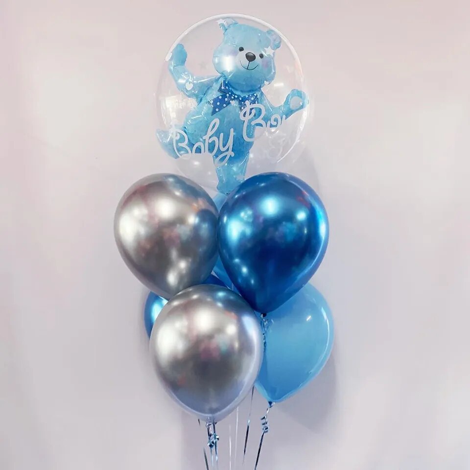 4D Transparent Balloons And Decorations For Baby Girl/Boy Baby Shower Or Gender Reveal Parties.