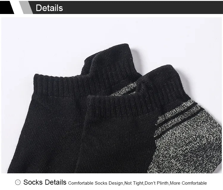 5 Pairs Cotton Breathable Sport Ankle Socks.  Size EU 38-45