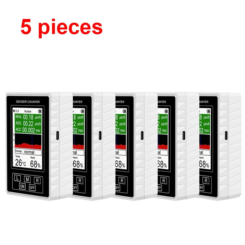 BR-9B XR-1 Nuclear Radiation Detector Color Display Screen Geiger Counter Personal Dosimeter Marble Detectors Beta Gamma X-ray