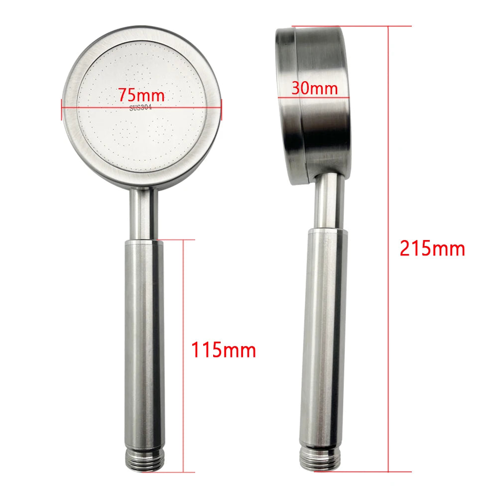 Stainless Steel Pressurized Rain Shower Head With Filter