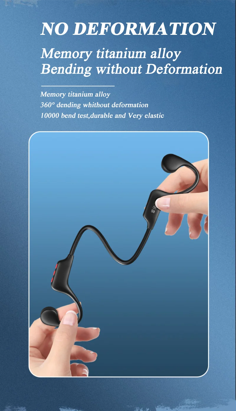 Bone Conduction  Bluetooth MP3-IPX8 Wireless Headset Waterproof For Swimming