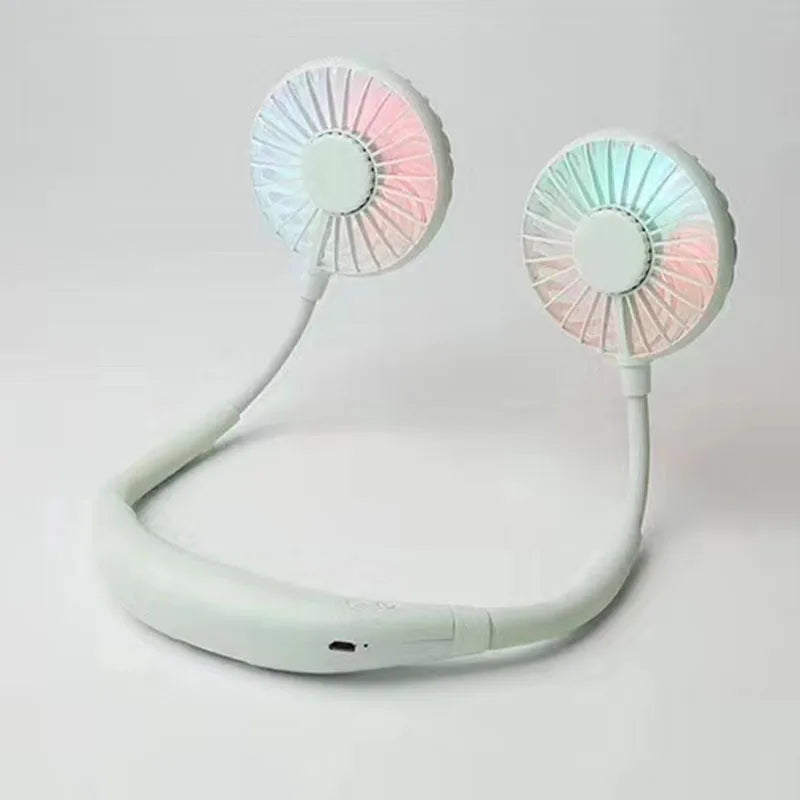 LED Rechargeable 3 Speed Silent Neck Fan