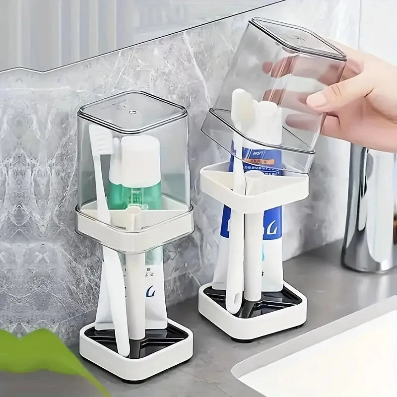 Toothbrush Holder With Mouthwash Cup