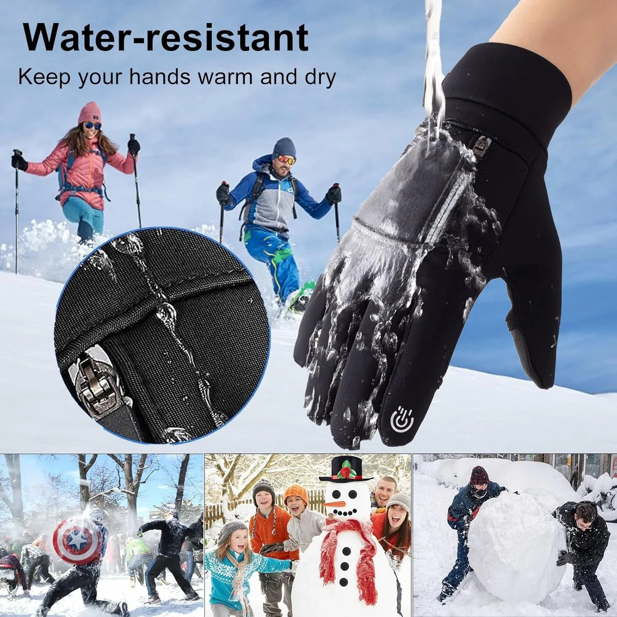 YANBIGUO Thermal Touch Screen Sport Gloves for Men Or Women