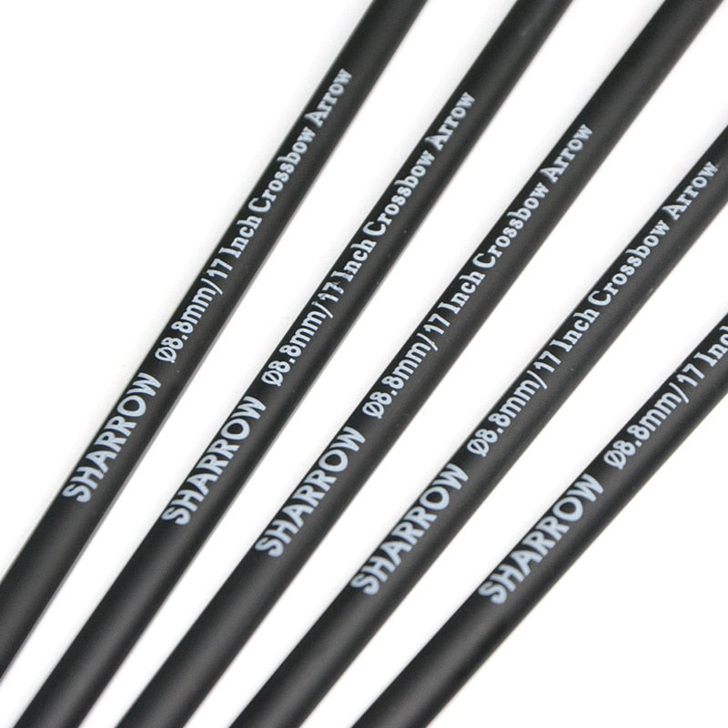 12pcs Archery Carbon Arrow 16/17/18/20/22inch Crossbow Bolts Diameter 8.8mm Arrows for Outdoor Shooting.