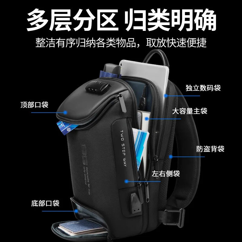 Bange Anti-theft Multifunction Waterproof Crossbody Bag