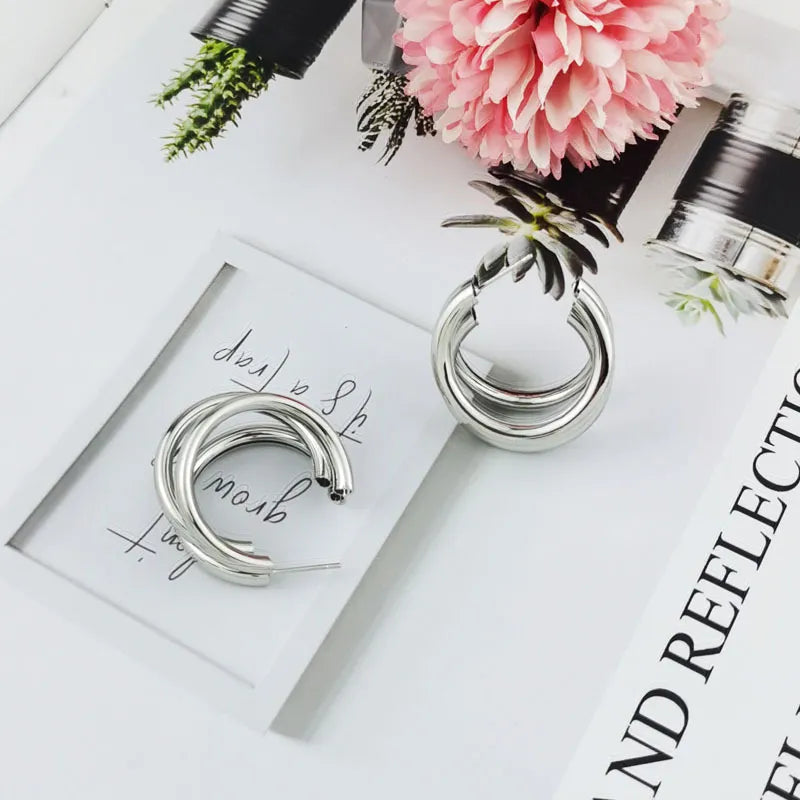 30mm Stainless Steel C Shape Ear Ring.