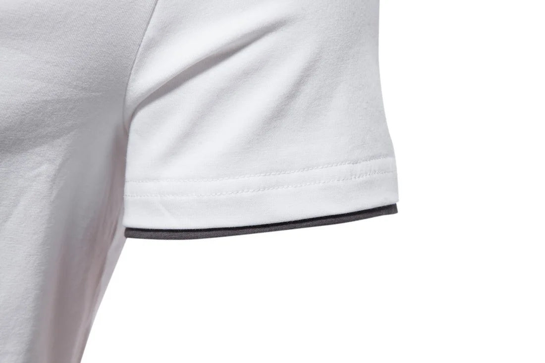 Men's Short Sleeve Henley Casual Cotton V Neck T-Shirt